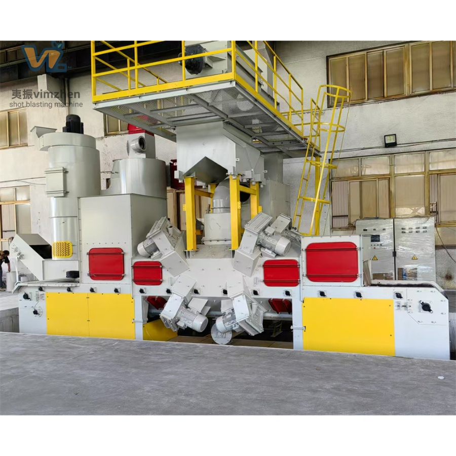 Qwd Desert-Proof Sandblasting with System 4× 180kg/Min for Saudi Steel Pipe Derusting