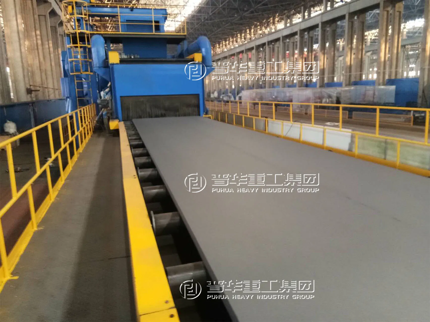 Q69 Roller Passing Shot Blasting Machine for Removing Rust on The Surface of Steel Plates and Sections