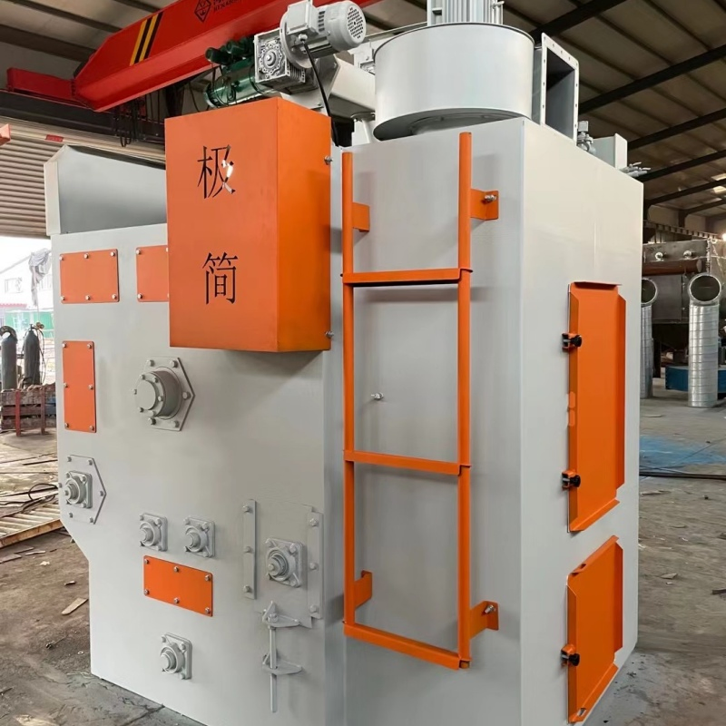 Heavy-Duty Inclined Drum Shot Blasting Machine for Thick-Scale Steel Pipe Treatment