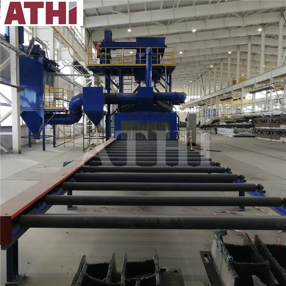 Steel Structural Plate Shot Blasting and Painting Machine Surface Treatment Complete Line