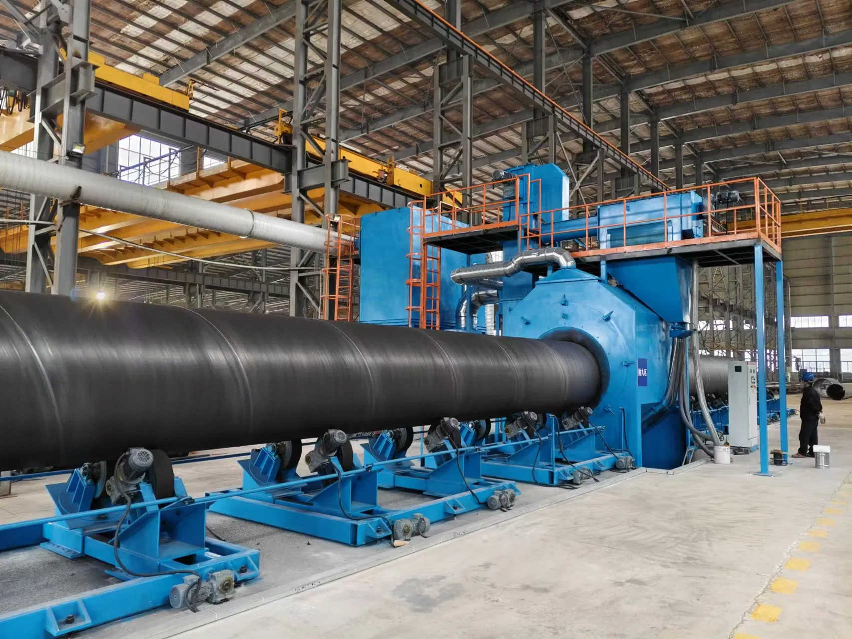 Automatic Steel Pipe Tube H Beam Steel Structure Roller Conveyor Type Shot Blasting Machine