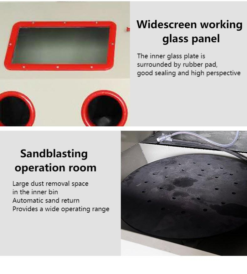 Heavy-Duty Manual Spin Blast System with Air Recycling Precision Rotary Manual Sandblasting Machine