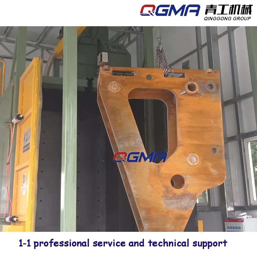 Automatic Double Hook Single Hoist Hanger Type Sand Shot Blasting Cleaning Machine