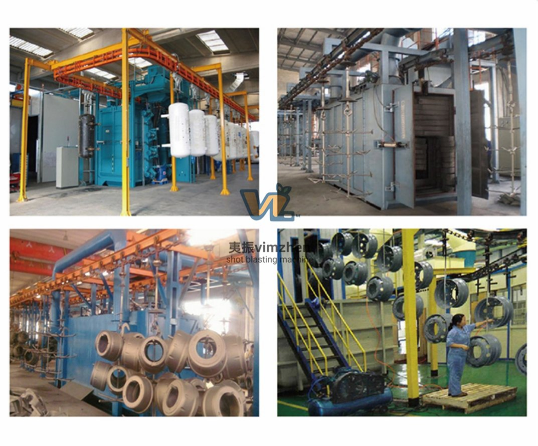 Best Price Accumulative Shot Blasting Line with Auto-Stop for Motor Casings