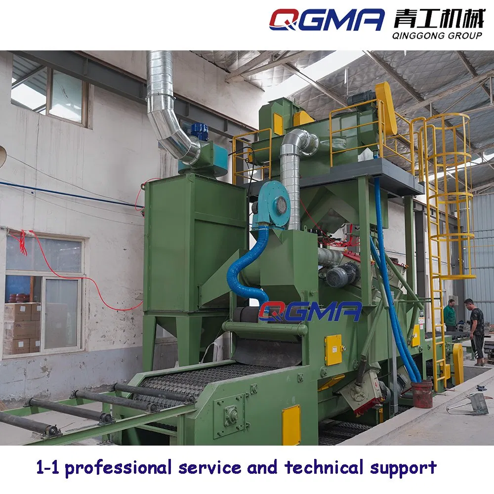 SA2.5-3 Cleaning Effect Aluminium Formwork / Section Wire Mesh Belt Shot Blasting Machine