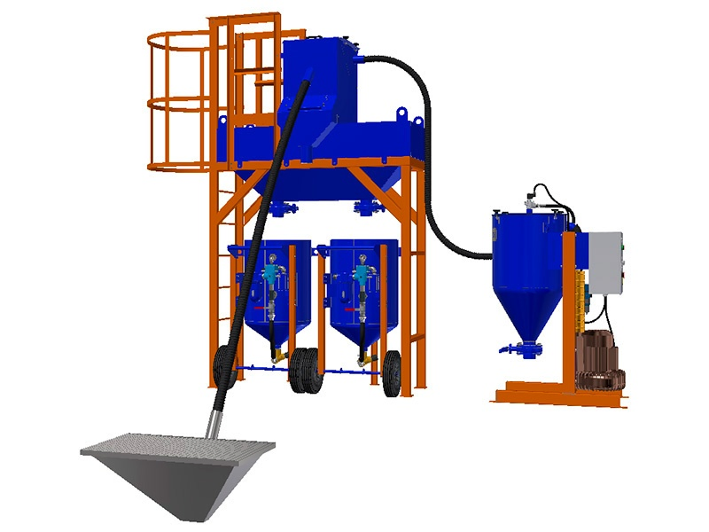 Portable Abrasive Vacuum Recovery System for Steel Grits Garnet Recovery Used in Shipyard Drydocks