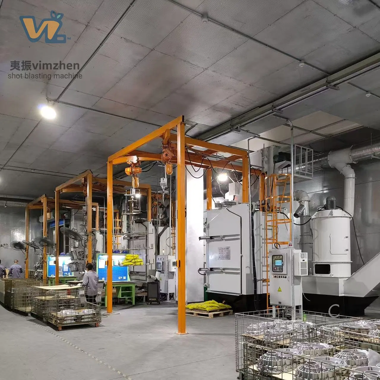 Q37 Hook Type Automatic Dust Removal Shot Sand Blasting Sandblasting Machine