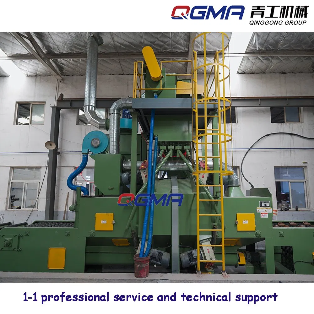 SA2.5-3 Cleaning Effect Aluminium Formwork / Section Wire Mesh Belt Shot Blasting Machine