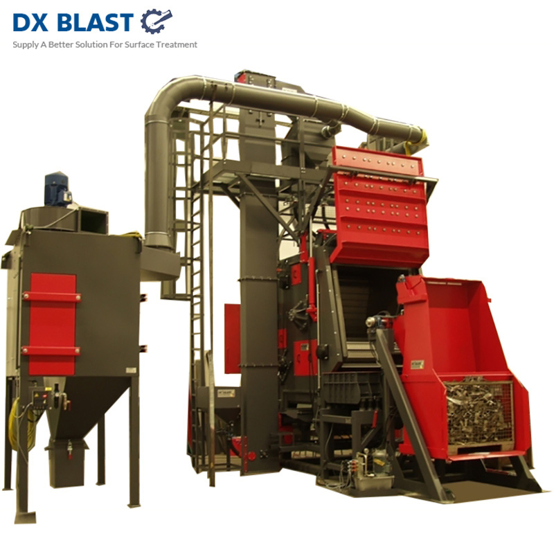 High-Performance Copper Parts Surface Treatment Q326 Belt Tumble Apron Wheelabrator Vertical Shot Blast Machine Foshan