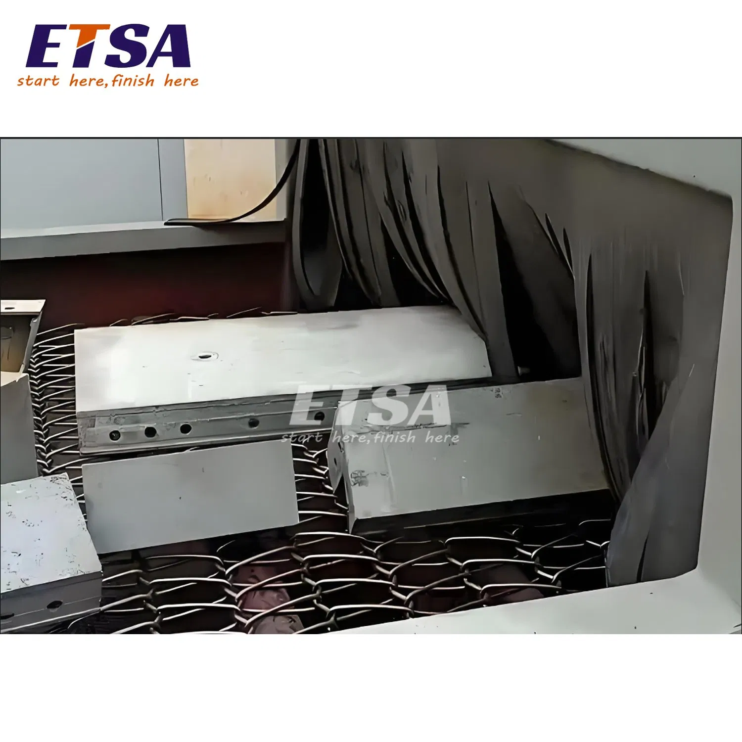 Wire Mesh Belt Continous Surface Shot Blasting Machine for Aluminum Shuttering