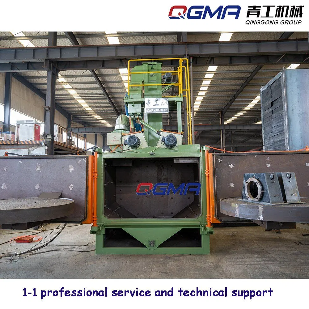 Small Castings Cleaning Rotary Table Turnable Type Shot Blasting Machine