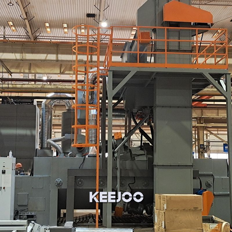 CE Certificate Wire Mesh Belt Continuous Shot Blasting Machine