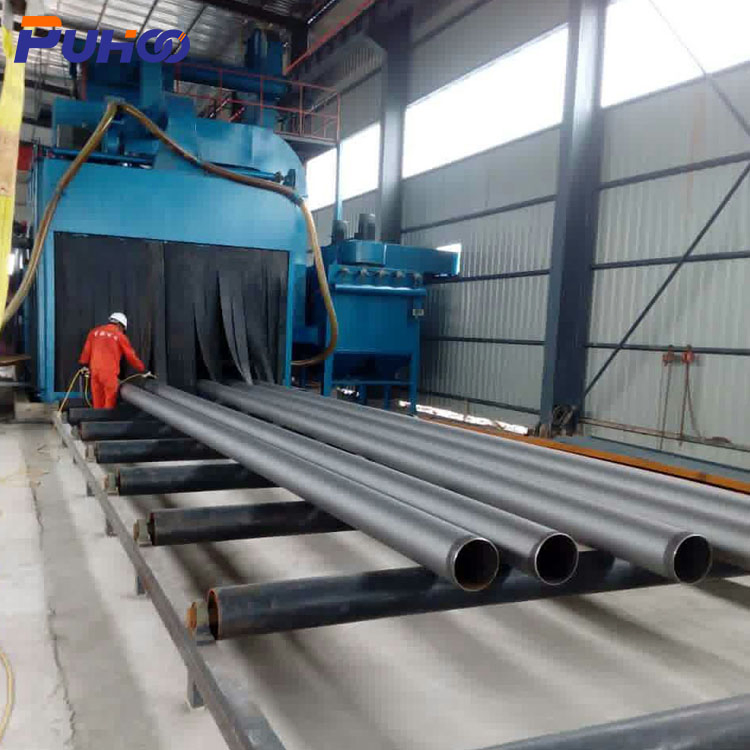 Automatic Steel Pipe Tube H Beam Steel Structure Roller Conveyor Type Shot Blasting Machine