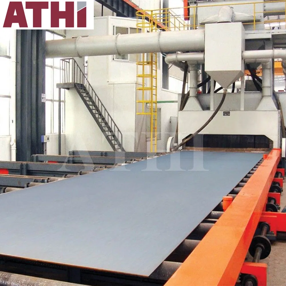 Steel Sheets Sections Automatic Roller Conveyor Shot Blasting and Painting Drying System Pretreatment Line