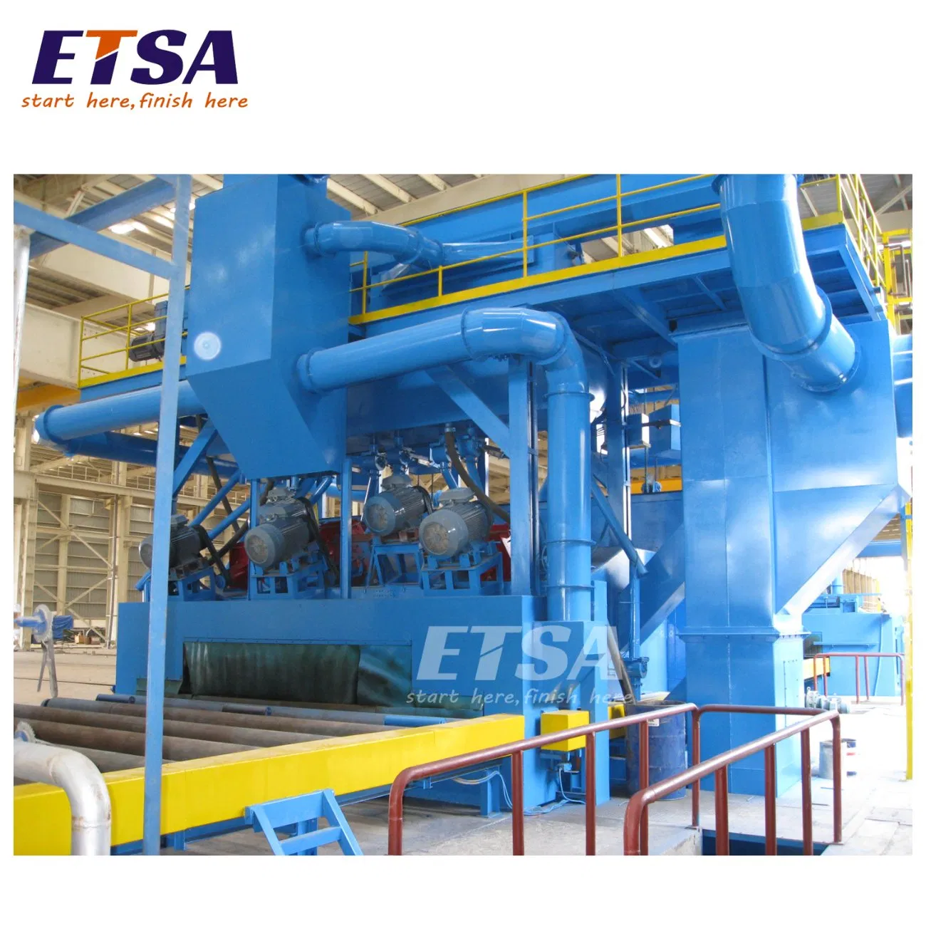 Automatic H Beam Steel Plate Structure Shot Blasting Pretreatment Line Price with Painting System