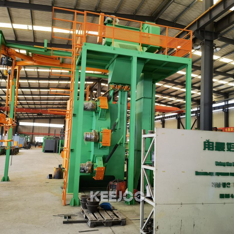 500kg/ Hook PLC Controlled Hanger Type Shot Blasting Machine for Casting Parts Surface Cleaning