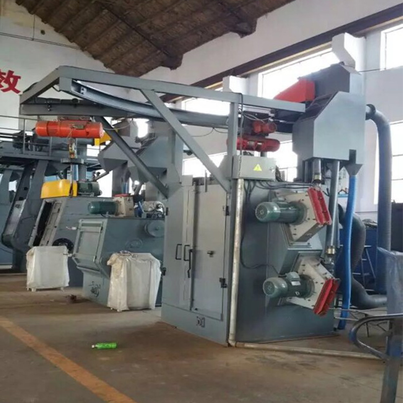 High-Capacity Industrial Hook Type Through Shot Blasting Machine