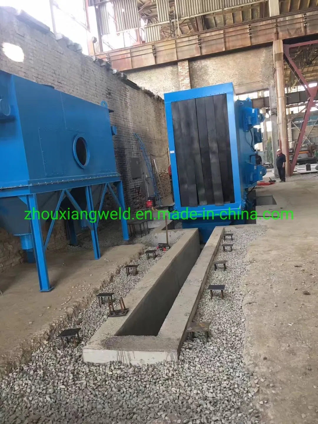 H Beam Steel Plate Profile Through Type Shot Blasting Cleaning Machine
