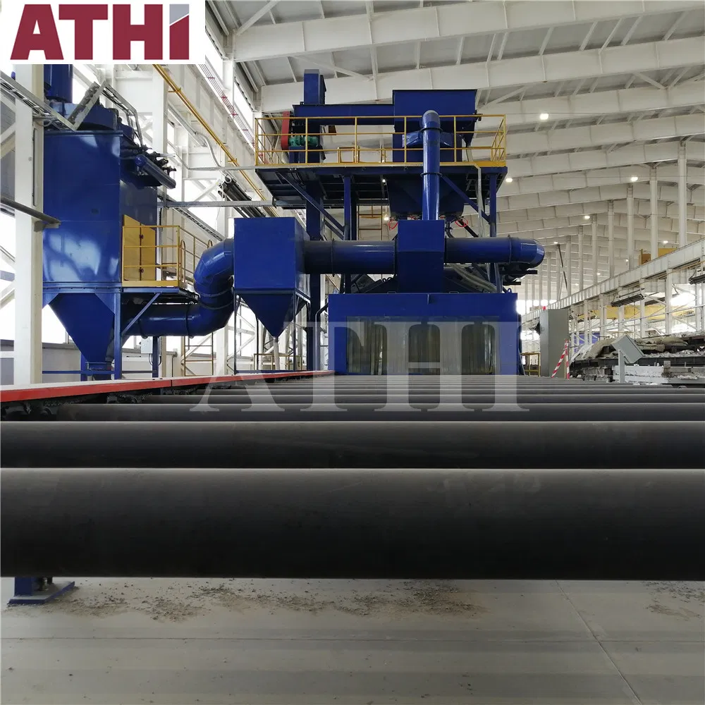 Steel Structural Plate Shot Blasting and Painting Machine Surface Treatment Complete Line