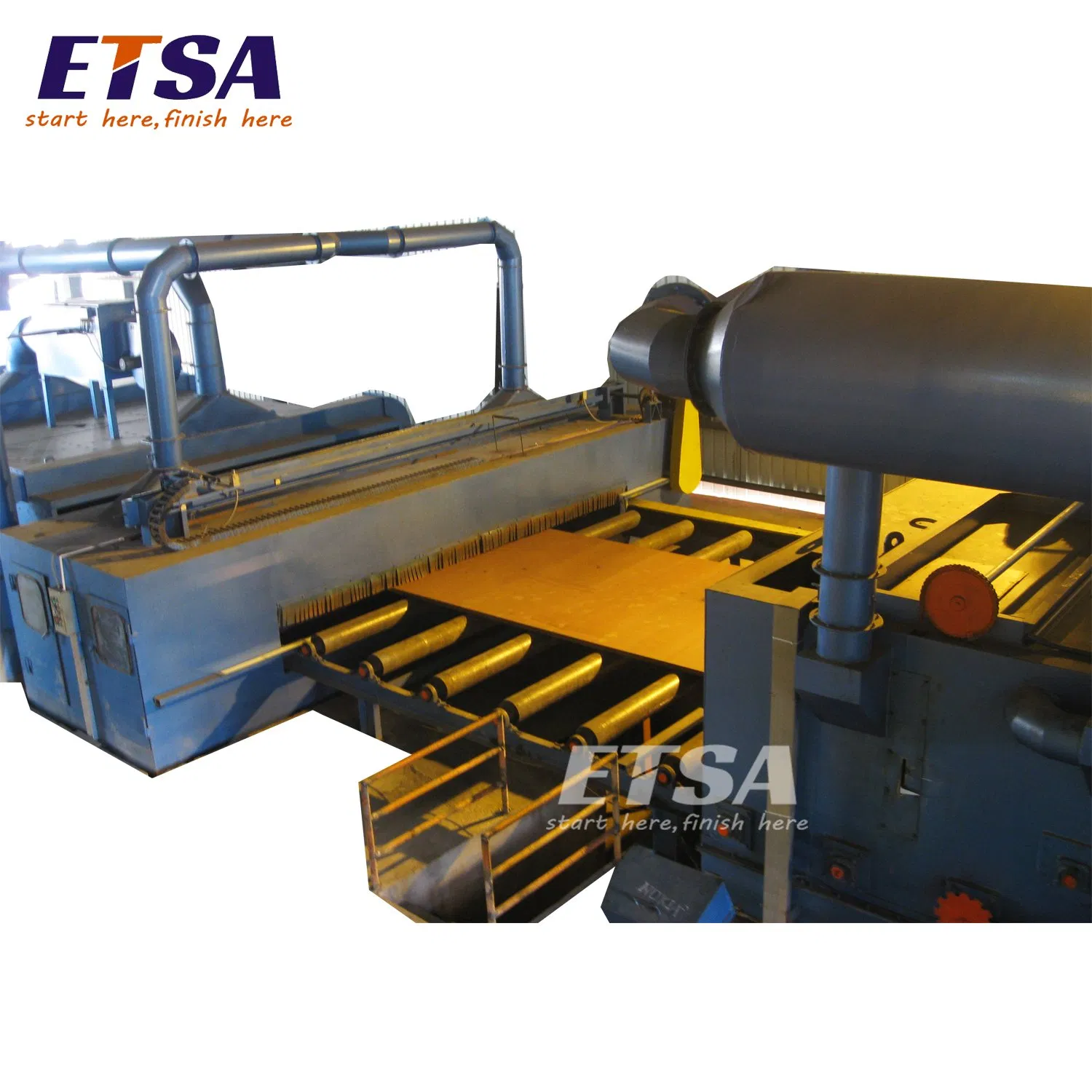 Steel Plate Preservation Line Roller Conveyor Pass-Through Type Shot Blasting and Painting Machine