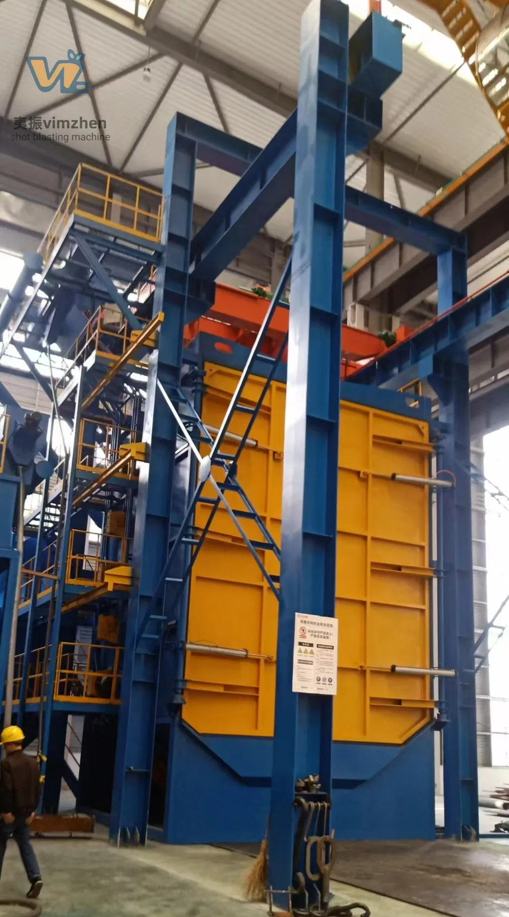 Custom Crawler Tumble Belt Wire Mesh Hook Type Casting Metal Parts Auto Parts Steel Pipe Steel Plate Shot Sand Blasting Cleaning Sandblasting Machine