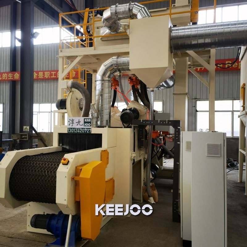 CE Certificate Wire Mesh Belt Continuous Shot Blasting Machine