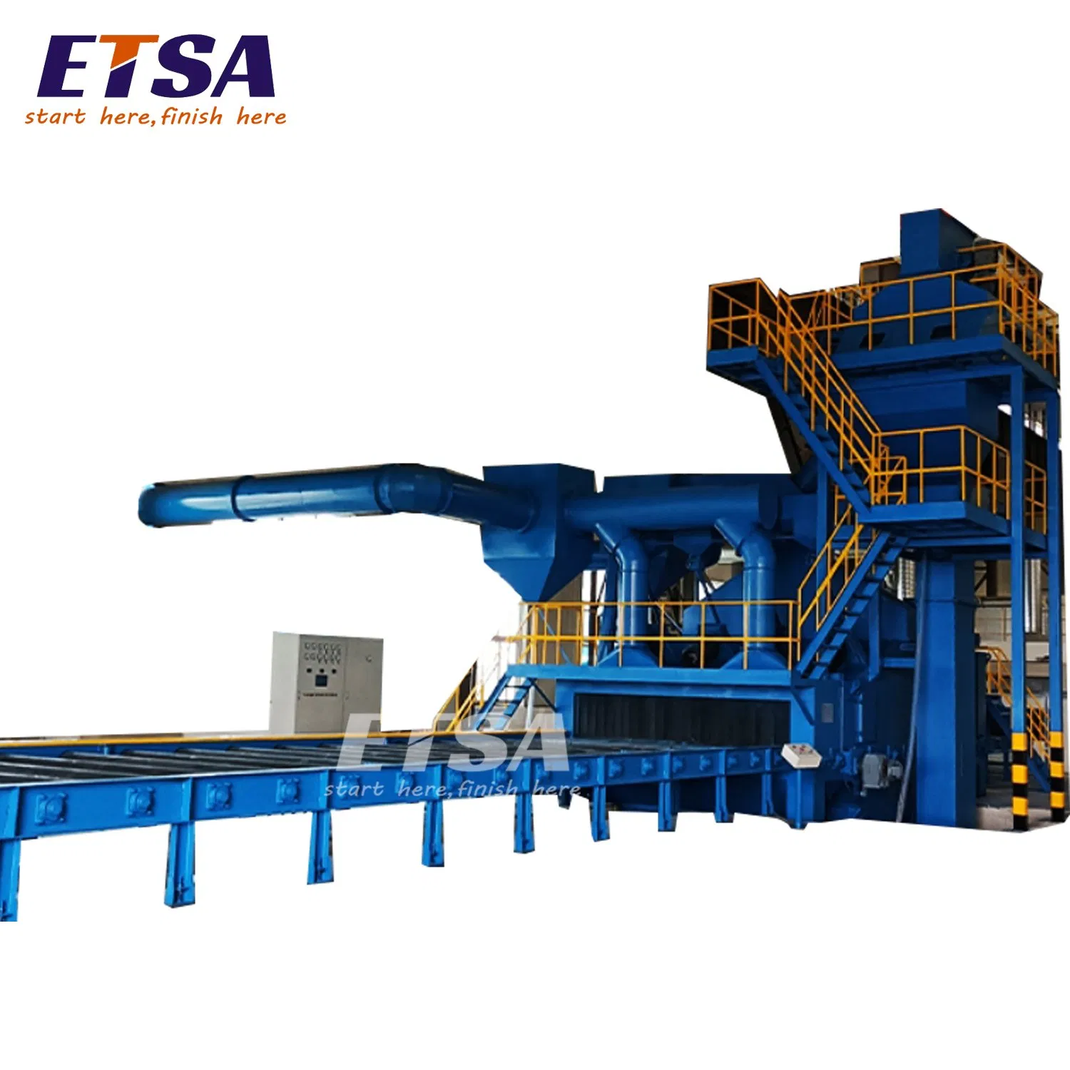 Steel Plate Shot Blasting Line with Painting and Drying