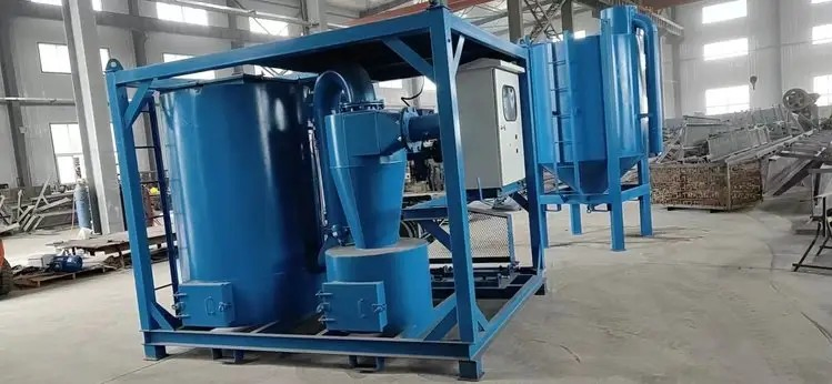 Automatic Media Recycling System with Steel Grit Storage Hopper Industrial Vacuum Sand Suction Machine