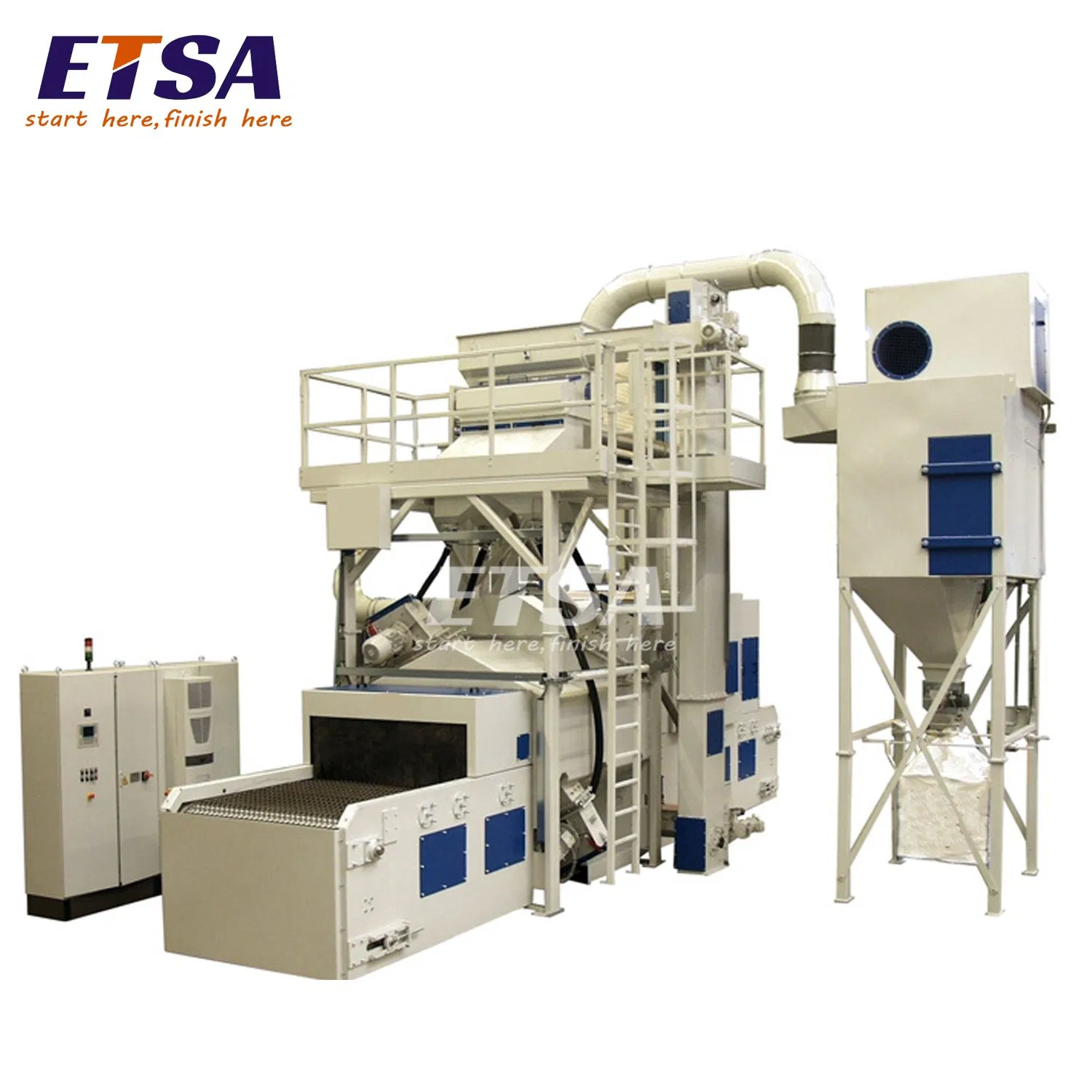Wire Mesh Belt Continous Surface Shot Blasting Machine for Aluminum Shuttering
