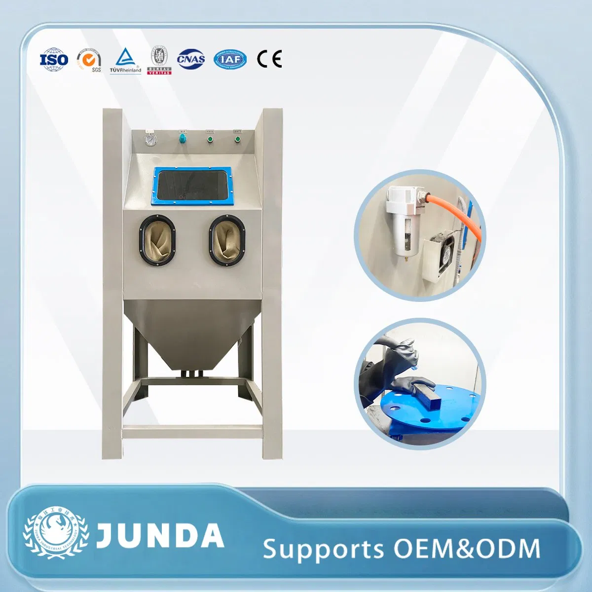 CE Water Sand Blasting Cabinet Water Sandblaster Car Wheel Repair Vapor Sand Blasting Machine OEM