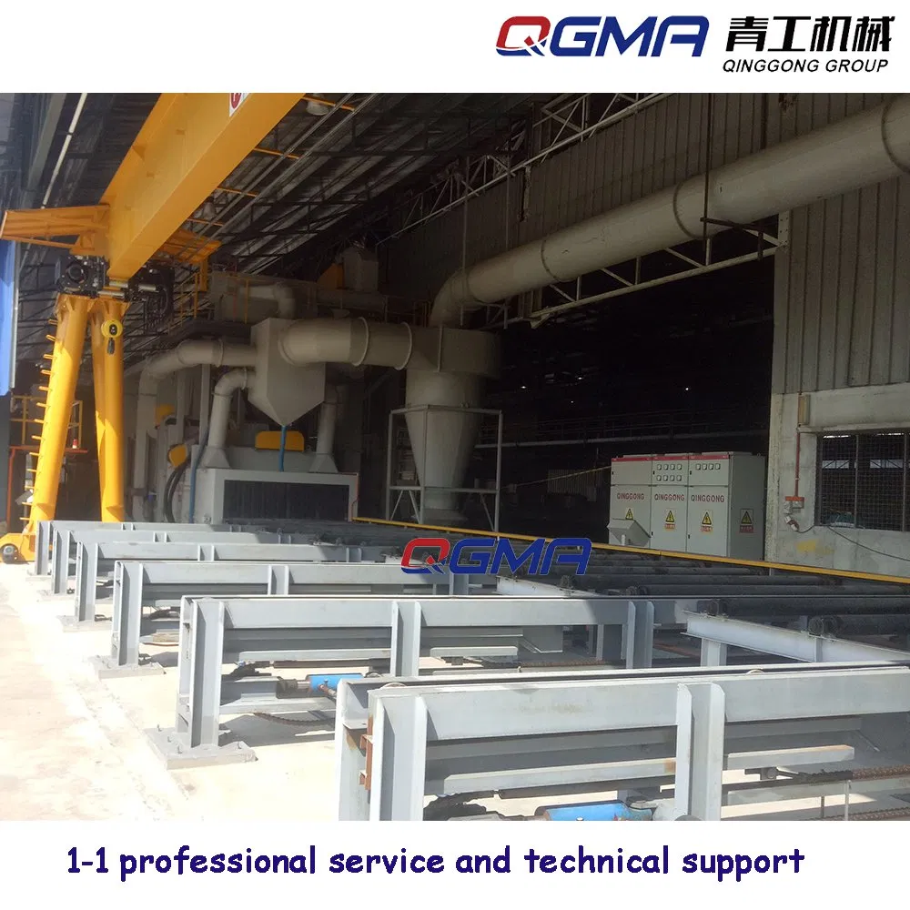Automatic H Beam Steel Plate Shot Blasting Painting Machine Preservation Pretreatment Line