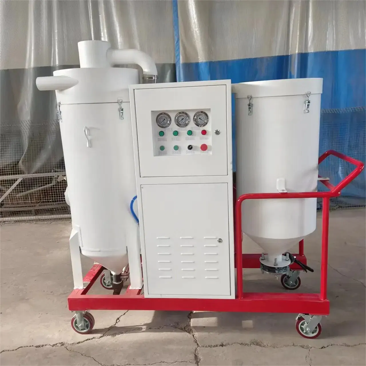 Portable Abrasive Media Recycling Unit with Dust-Free Filtration Mobile Vacuum Sand Suction Machine