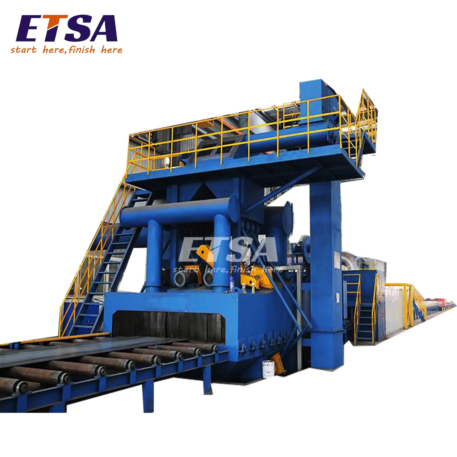 Steel Plate Shot Blasting Line with Painting and Drying