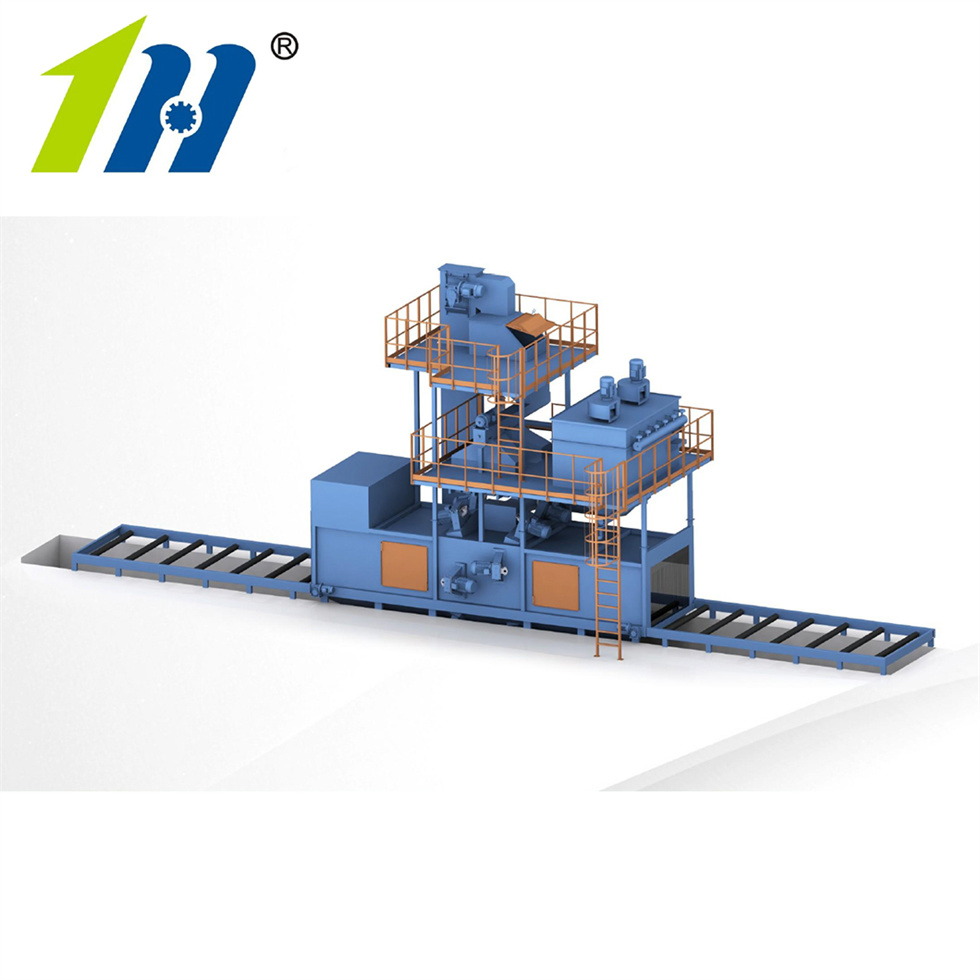 Roller Distance H Beam Roller Conveyor Shot Blasting Machine Workpiece Cleaning