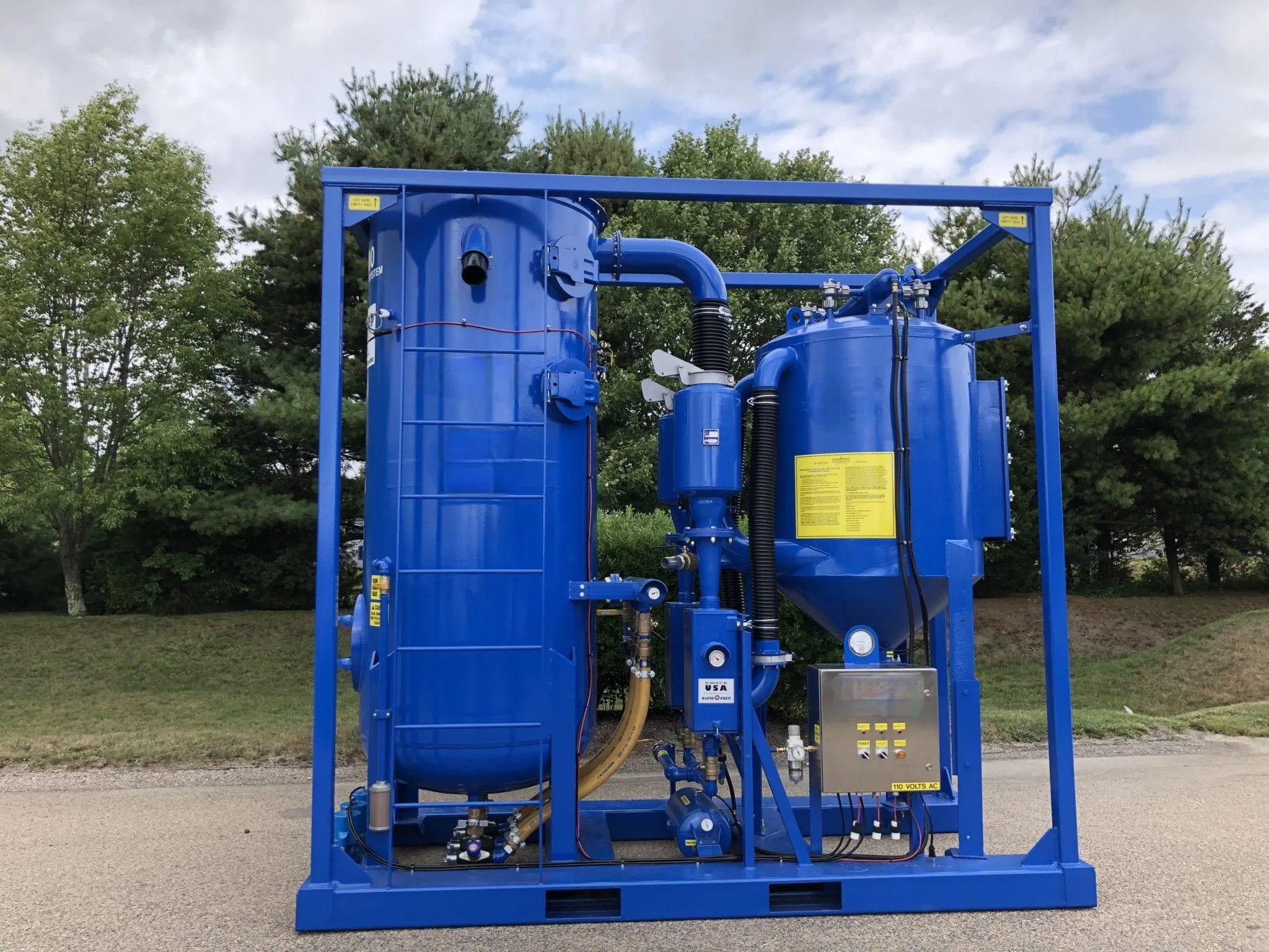 High Production Portable Media Vacuum Sand Blaster and Abrasive Recovery System for Abrasive Blasting