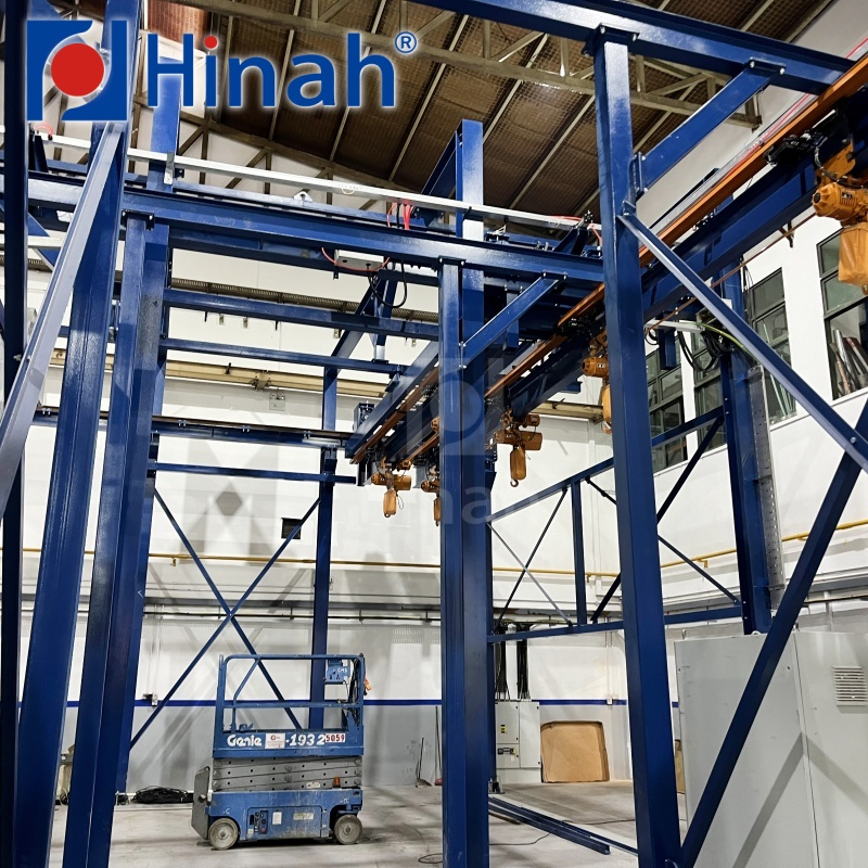 Automatic Shot Blasting Pretreatment P&F Long Profile Powder Coating Line Turnkey Solutiuon