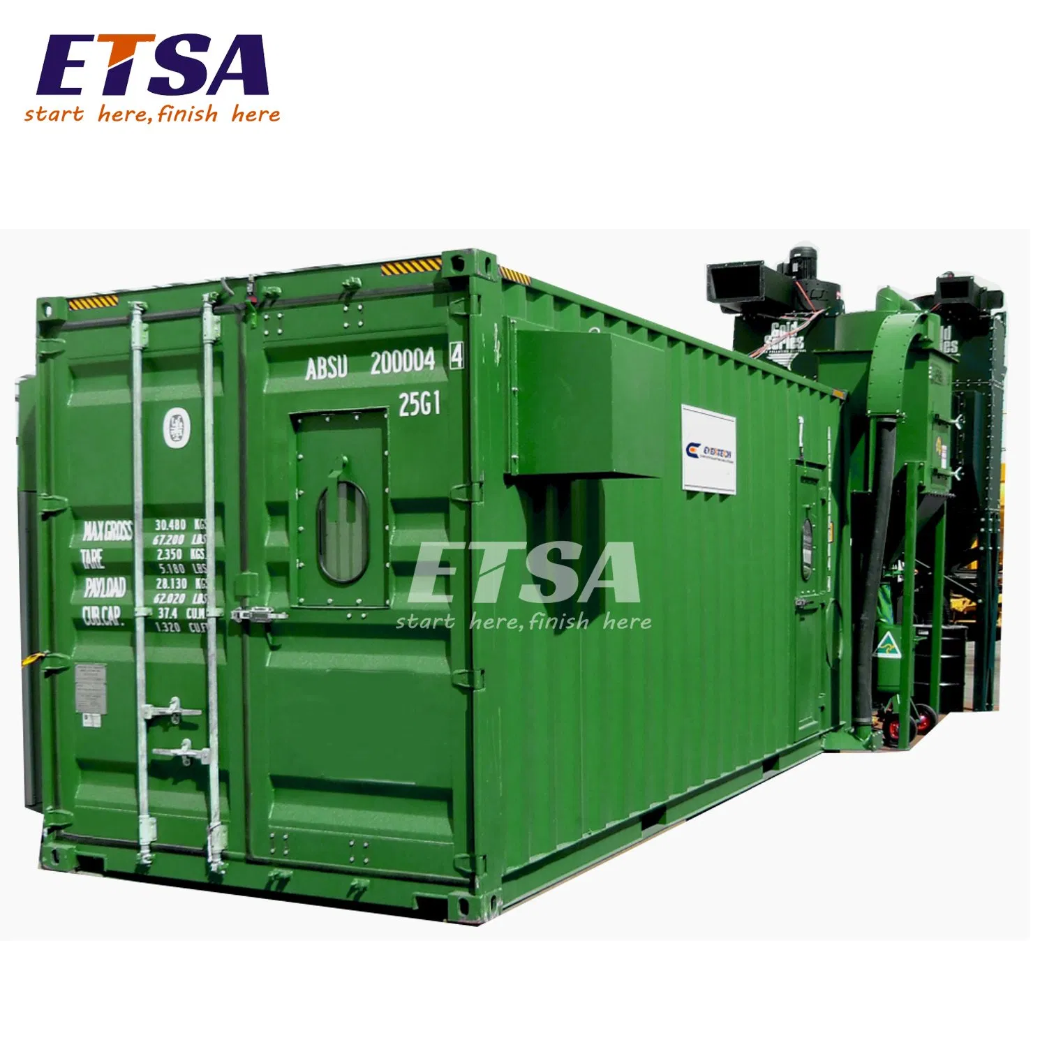 Factory Price 40FT Container Robot Blasting Room 20FT Container Sandblasting Booth System