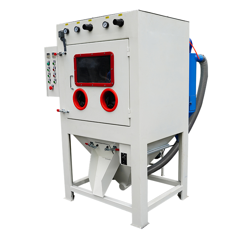 Automatic Drum Sandblasting Machine Tumble Basket Sand Blast Cabinet for Batch Small Metal Parts