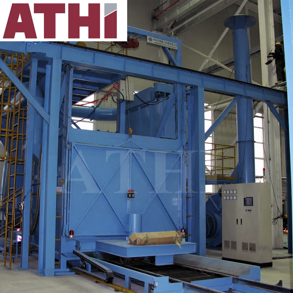 Q76 Series Table Trolley Bogie Type Shot Blasting Machine for Flanges Big Heavy Parts Surface Cleaning