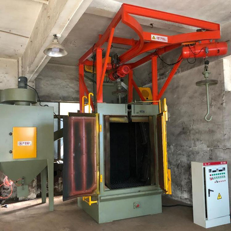 Rotary Table Type Shot Blasting Machine Hanger Hook Type Shot Blaster Machine.
