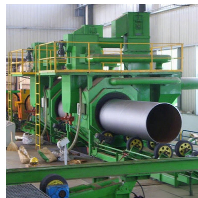 Large Diameter φ800-1500mm Steel Pipe External Shot Blasting Machine for Bridge Engineering