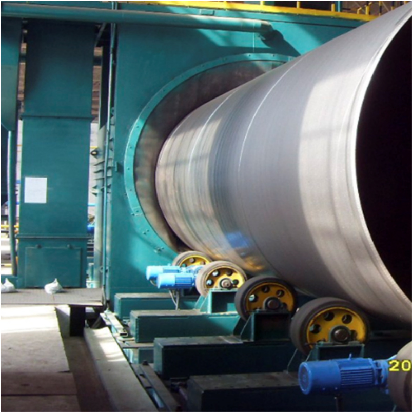 Steel Pipe External Wall Cleaning Shot Blasting Machine Wheel Blasting