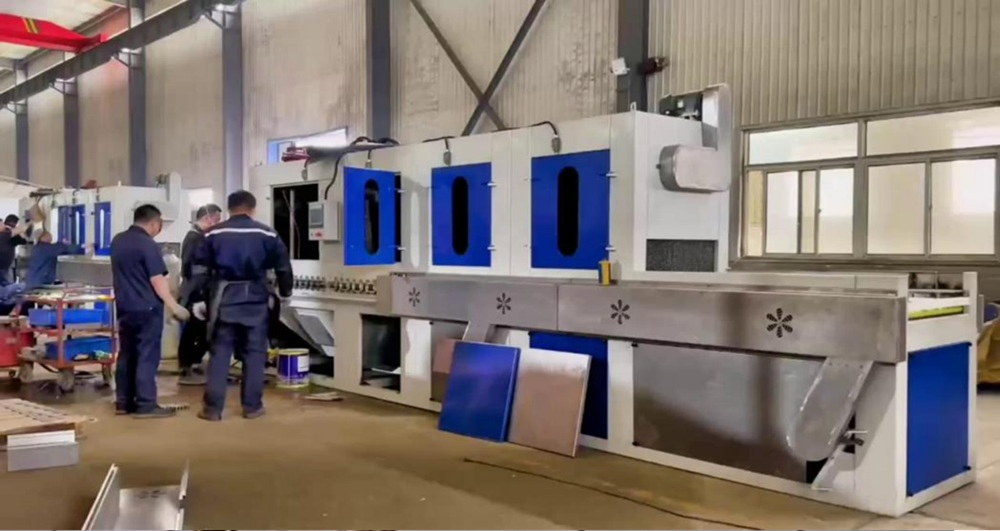 Manual Sand Blasting Machine with Powder Coating Equipment for Alloy Wheels