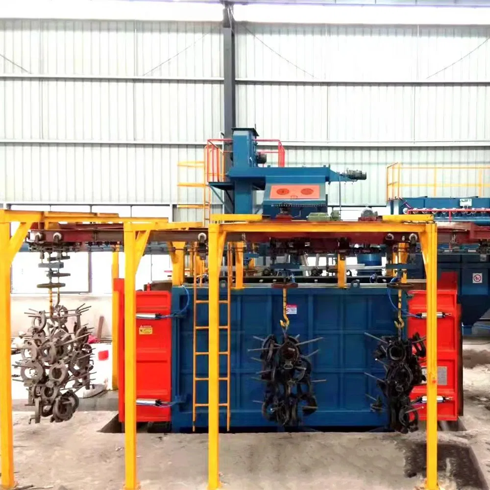 Customizable Alloy Wheels Hook Type Shoot Blasting Machine for Foudry