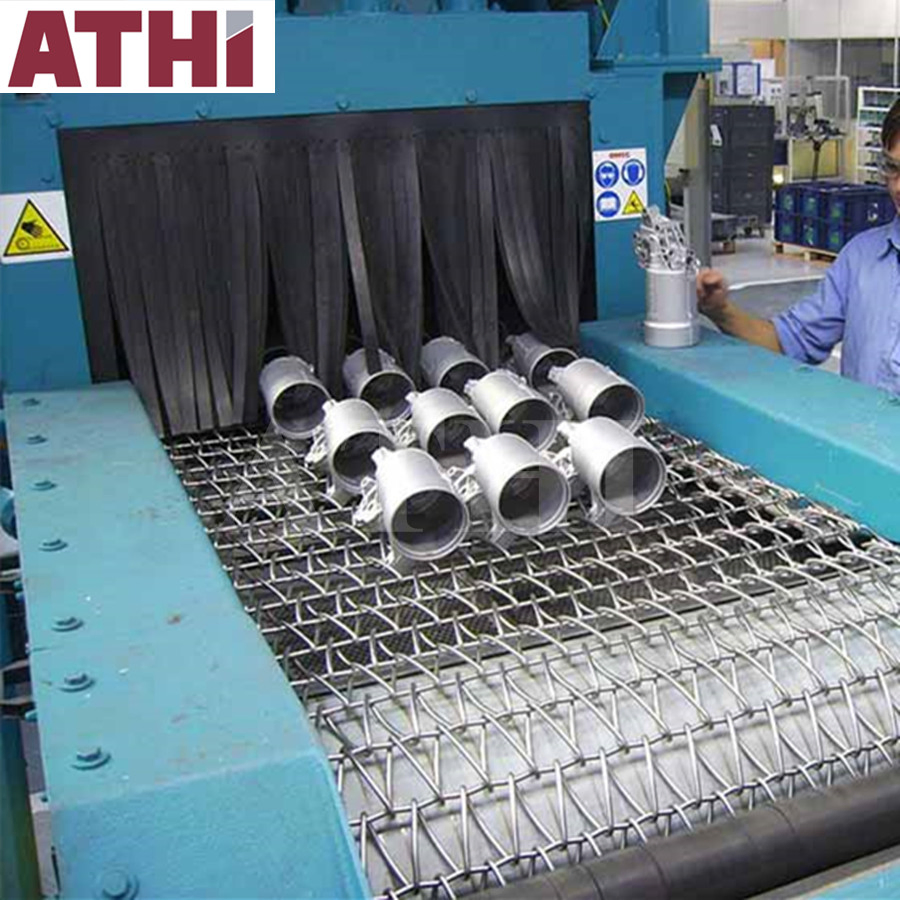 Welded Pieces Castings Forgings Wire Mesh Belt Continuous Shot Blasting Machines