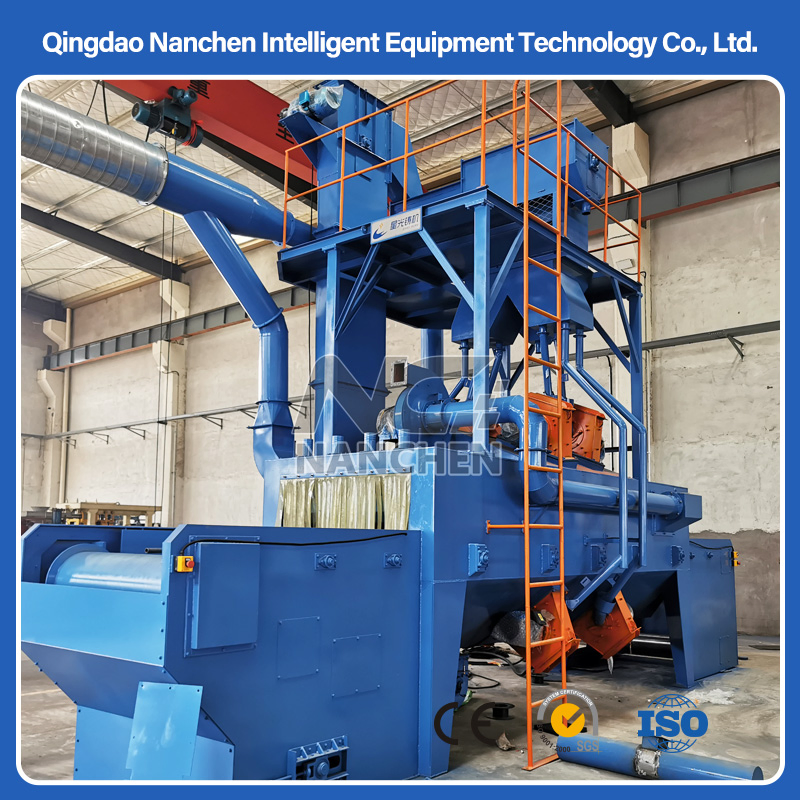 Wire Mesh Belt Continous Surface Shot Blasting Machine for Light Parts Complicated Castings