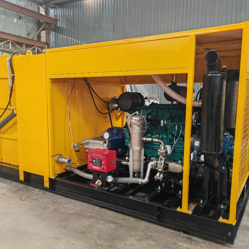 Diesel High Pressure Cleaner Road Mark Removal Machine Vacuum Recovery System