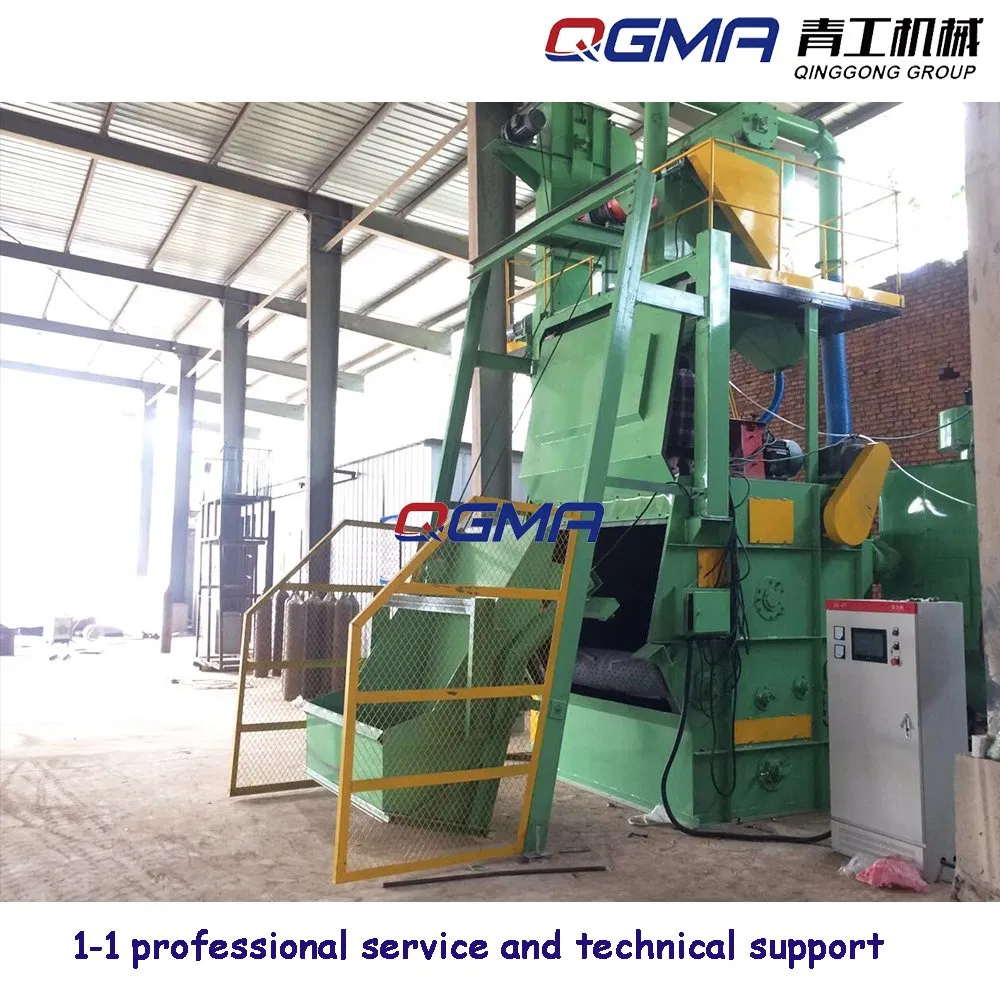 Automatic Shot Blast Blasting Cleaning Machine Tumble Rubber Belt Type Shot Blast Machine