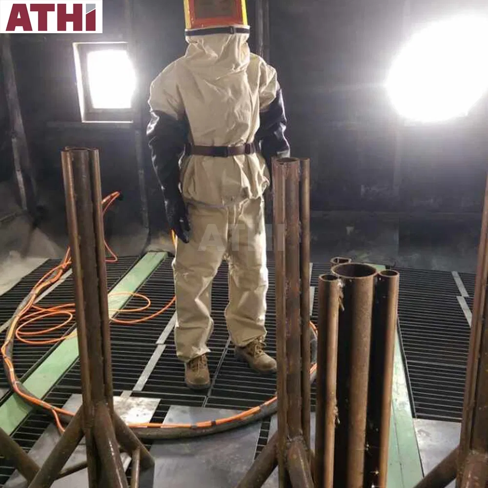 Sand Blasting Chamber Complete Set with Blasting Pot/Lighting/Dust Collector System