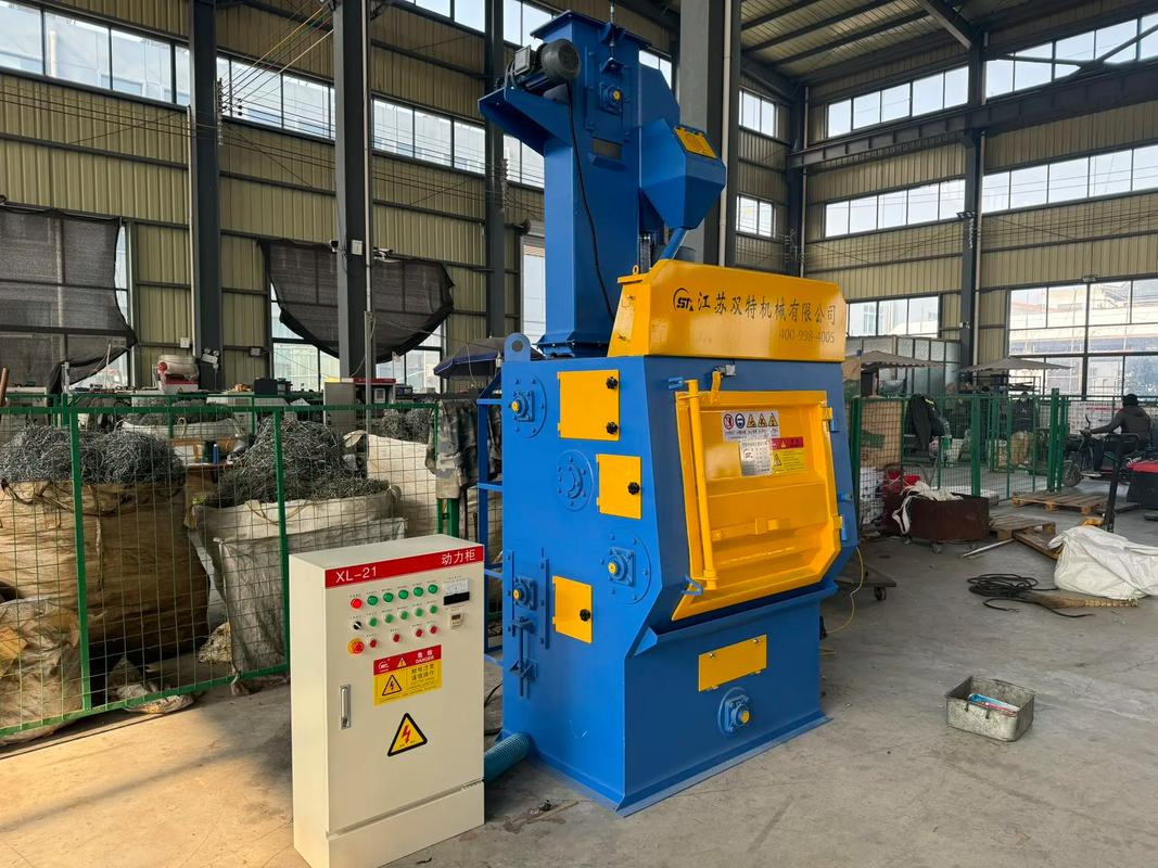 Compact Q328 Steel Billet Alloy Wheel Track Type Shot Blasting Machine for Casted Parts Burnishing